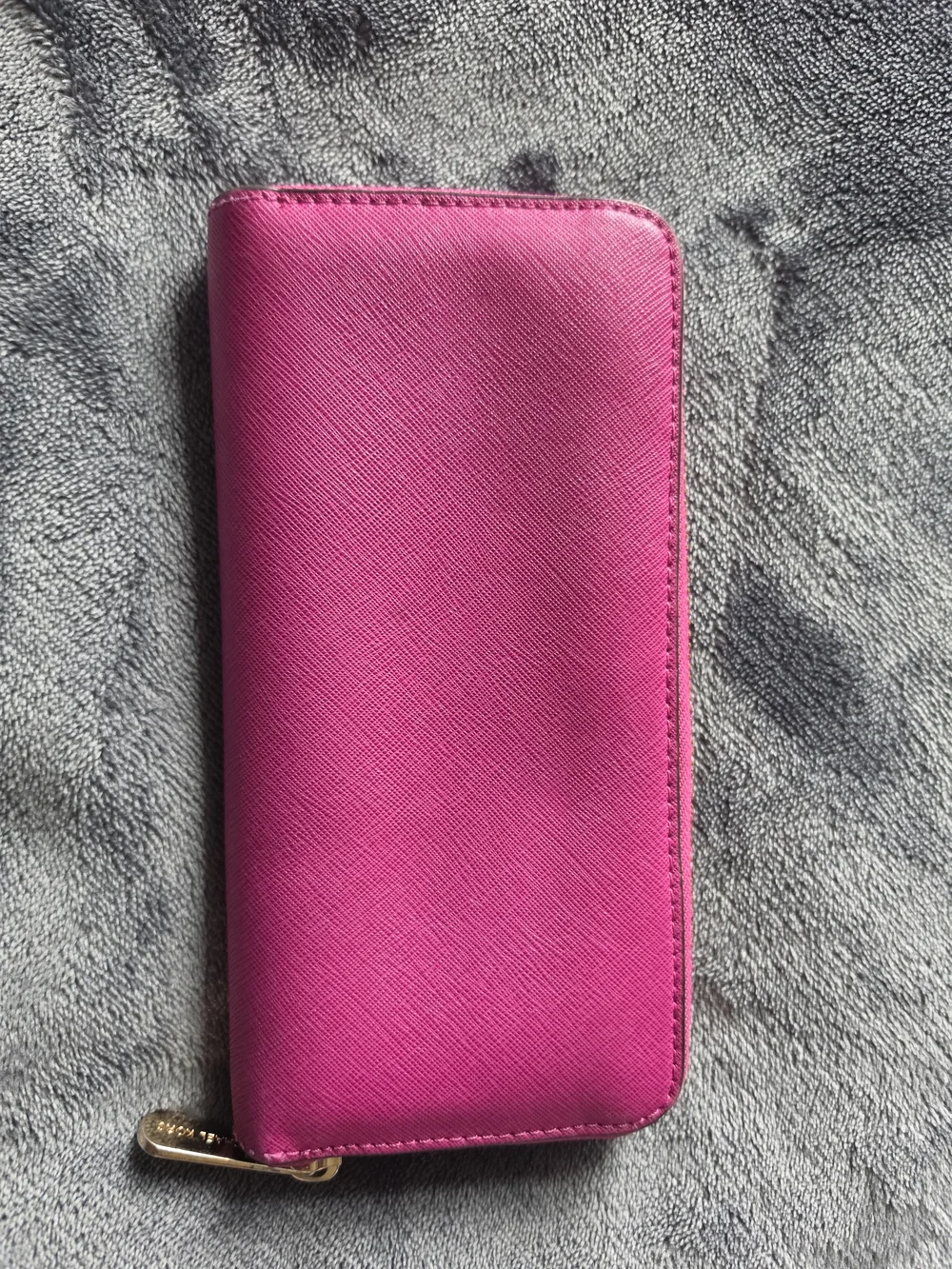Michael Kors Hot Pink Zip-Around Card Holder Wallet